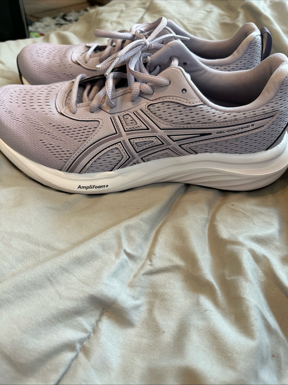 ASICS Womens GEL-Contend 9 running shoes lavender grey colorway Size 9.5 Worn 1x
